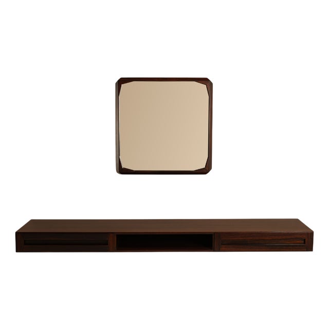 Hanging Console and Mirror by Dino Cavalli for Tredici, 1960s, Set of 2 For Sale