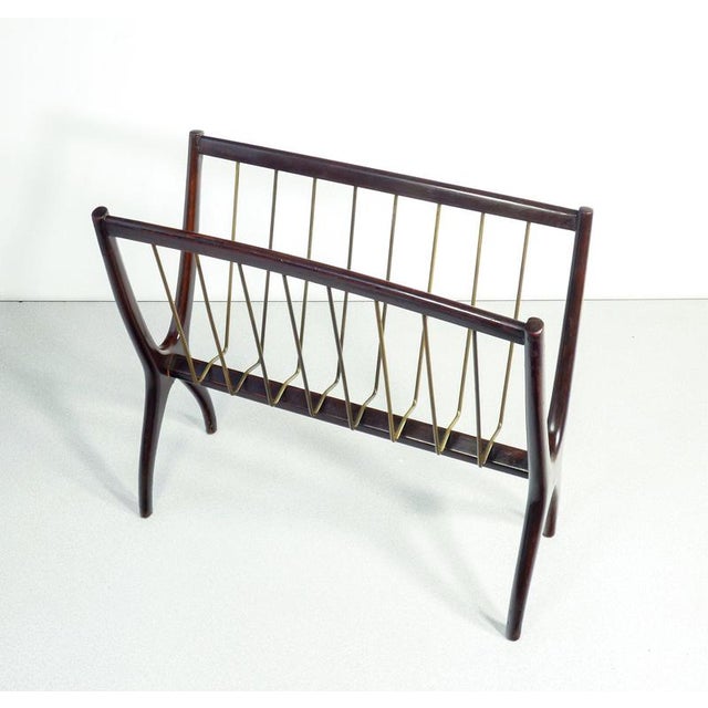 Wood Magazine Rack by Cesare Lacca, 1950s For Sale - Image 7 of 8