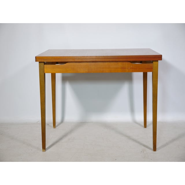 Mid-Century Folding Dining Table in Walnut by Wilhelm Renz, 1960s For Sale - Image 9 of 9
