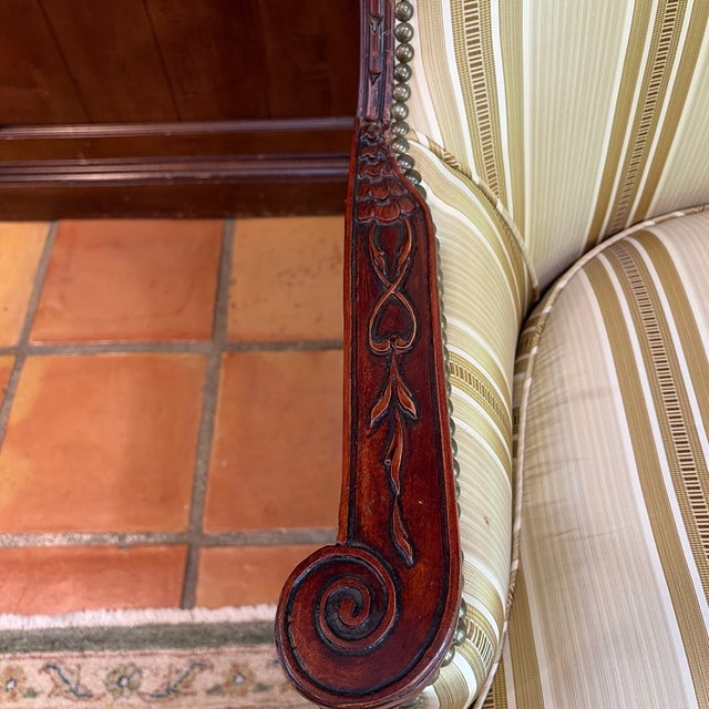 Late 20th Century Wing Accent Chair For Sale - Image 11 of 12