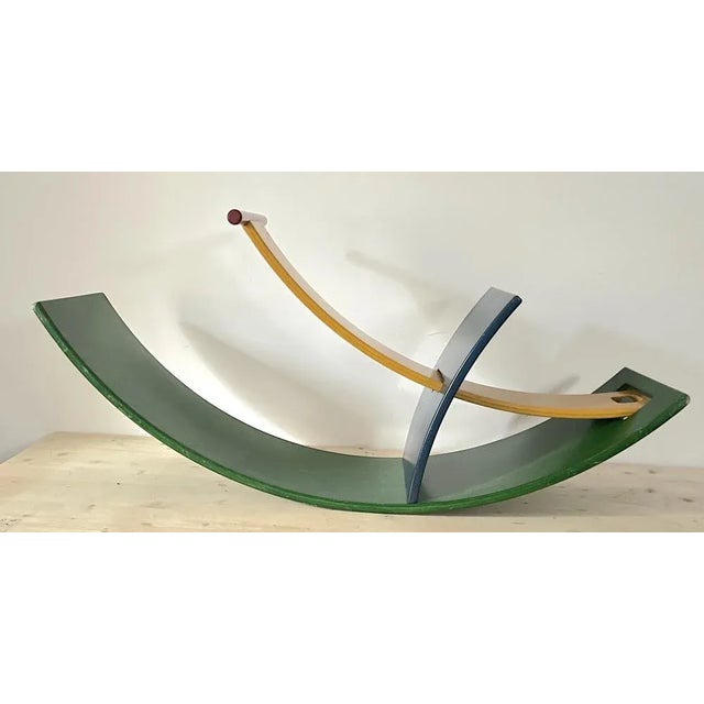 Rocking horse named Hippo Designed by Wolfgang Rebentish in the 90s for Stokke This is the colored version in laminated...