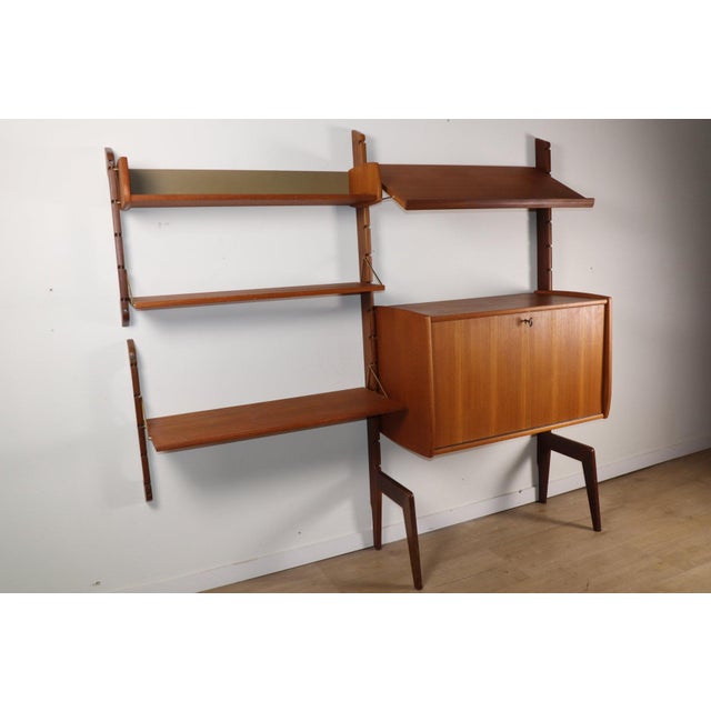 Wood Scandinavian Modular Wall Bookcase from Blindheim Møbelfabrik, 1960s For Sale - Image 7 of 18