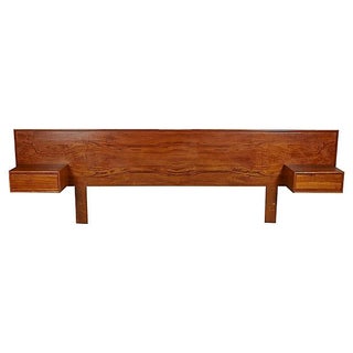 Danish Teak Floating Headboard - King For Sale