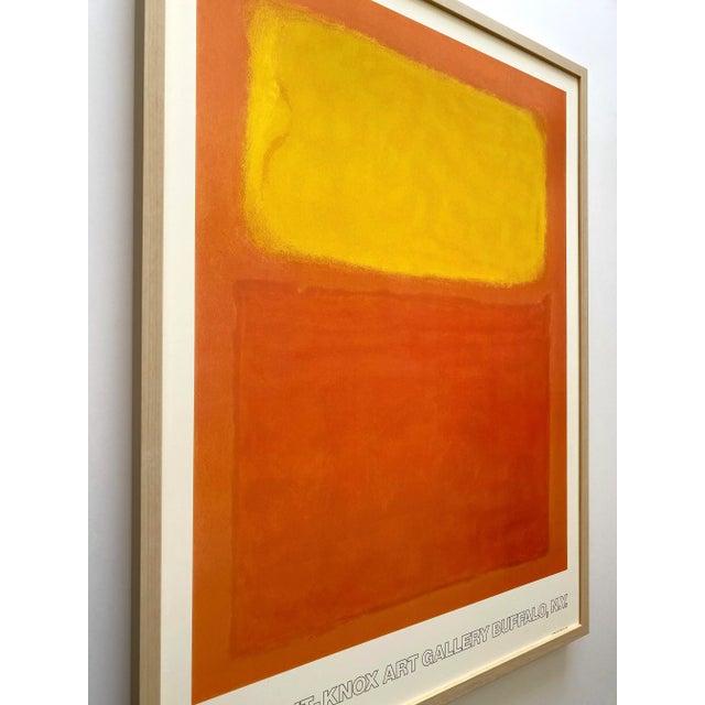 Mark Rothko Vintage 1975 Pace Editions Modernist Lithograph Print Framed Large Abstract Expressionist Museum Poster " Orange and Yellow " 1956 For Sale In Kansas City - Image 6 of 12