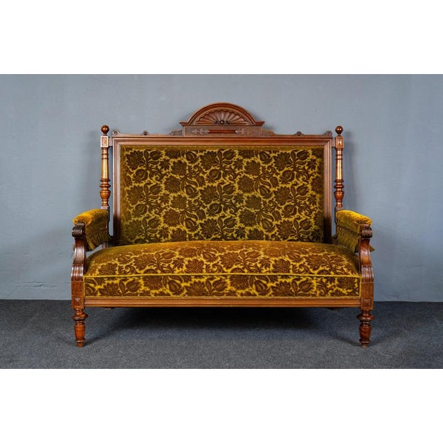 Gründerzeit Sofa and Armchairs, Late 19th Century, Set of 3 For Sale - Image 3 of 18