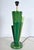 Metal Large Postmodern Green Ceramic Table Lamp attributed to Francois Chatain, 1980s For Sale - Image 7 of 18