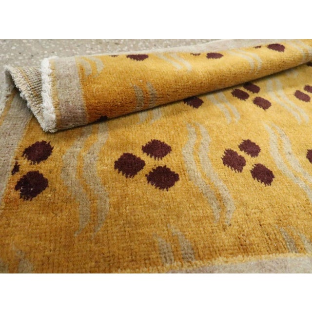 Textile Galerie Shabab Collection Mid-20th Century Turkish Anatolian Deco Throw Rug For Sale - Image 7 of 7