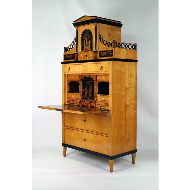 Early 19th Century Classicist Secretaire in Maple, 181 For Sale - Image 5 of 13