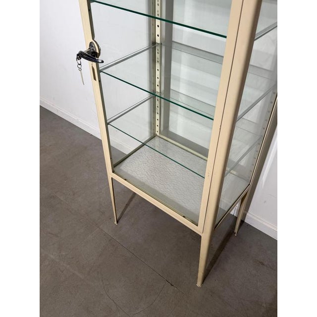Metal Vintage Medical Cabinet in Glass and Metal, 1950s For Sale - Image 7 of 10