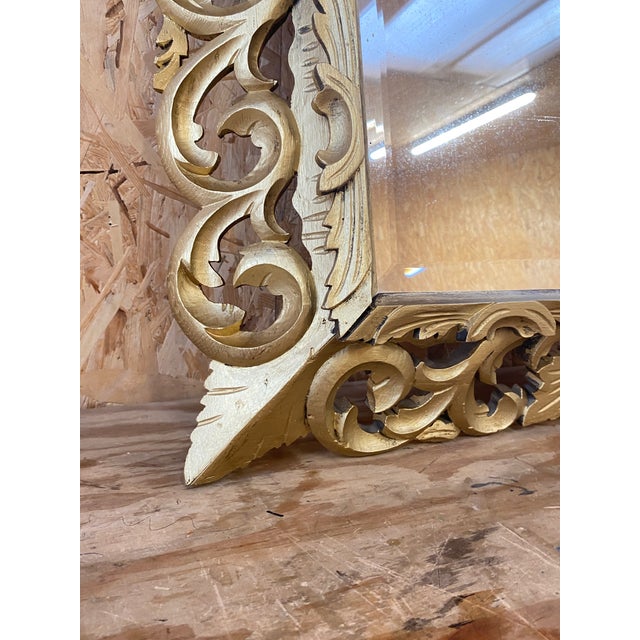 19th Century Gilded Wooden Mirror For Sale - Image 4 of 9
