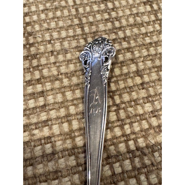 1900 - 1909 Antique Towle "Georgian" Sterling Silver Oyster Fork For Sale - Image 5 of 5