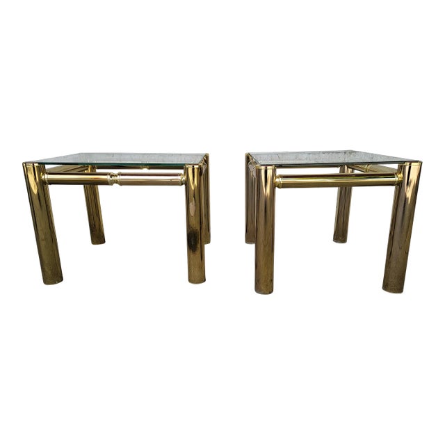 1980s Two Mastercraft Style Side Tables For Sale