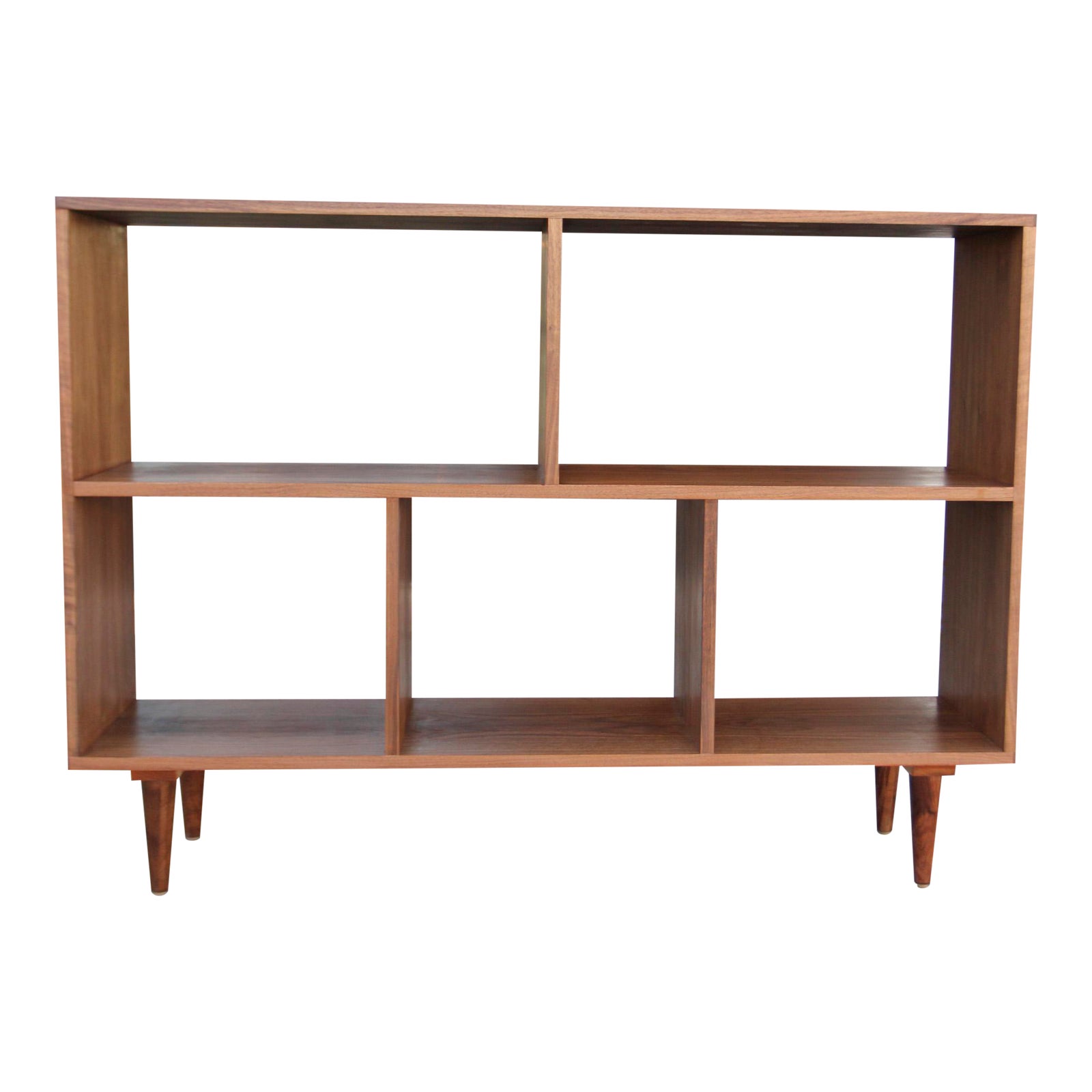Modern Walnut Bookcase Shelf Chairish
