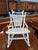 A very nice and cute child rocking chairs. Sturdy and ready for years of use. 15.5 deep rails 25 tall sear 11x11.5 seat...