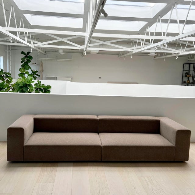 Piero Lissoni Wall Sofa Upholstery: 'Lichen' Maharam Mohair Extreme Dimensions: 120 1/2" Wide x 37" Deep x 12 5/8" Seat...