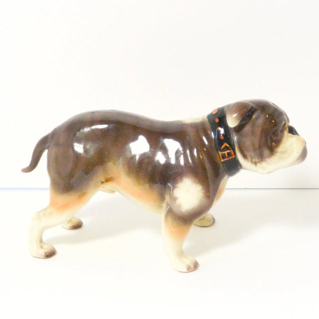 Figurative 1940s Porcelain Bulldog Figurine Erphila Germany For Sale - Image 3 of 9