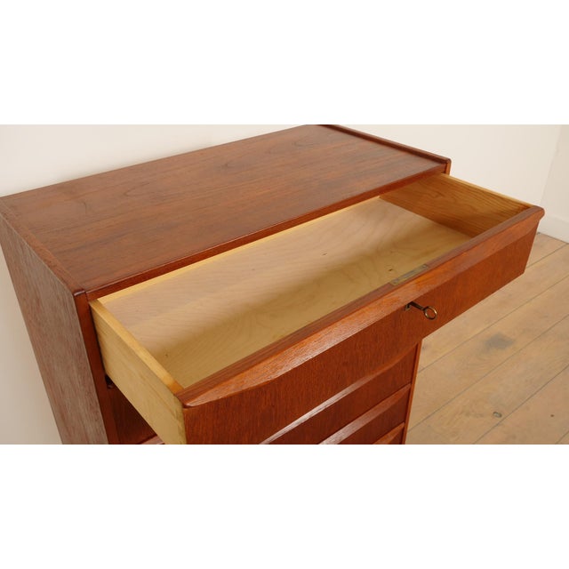 Brown Vintage Danish Chest of Drawers in Teak For Sale - Image 8 of 10