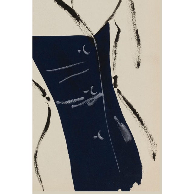 Black Vintage French Fashion Art Print – Hollywood Regency Decor, 18" X 24" For Sale - Image 8 of 9