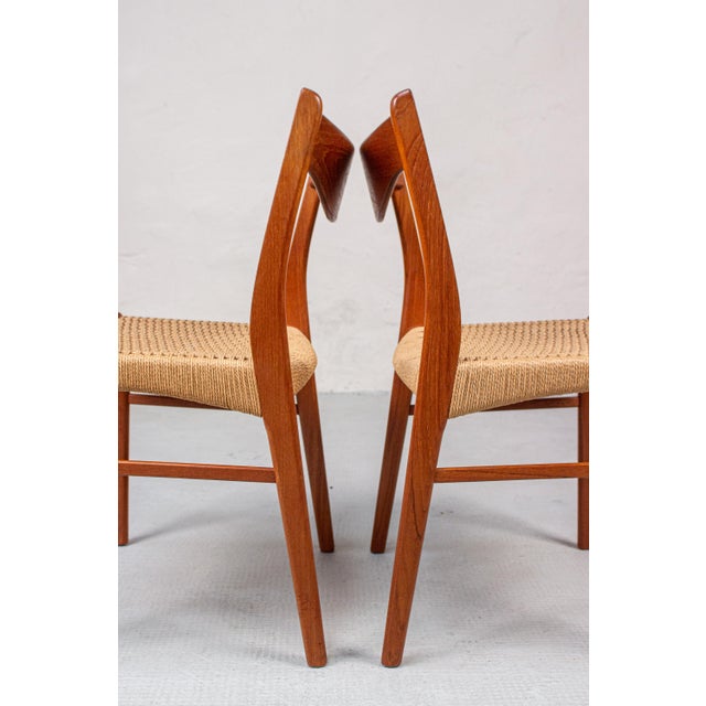 Mid-Century Modern Mid-Century Danish Teak Chairs by Arne Wahl Iversen, 1960s, Set of 4 For Sale - Image 3 of 18