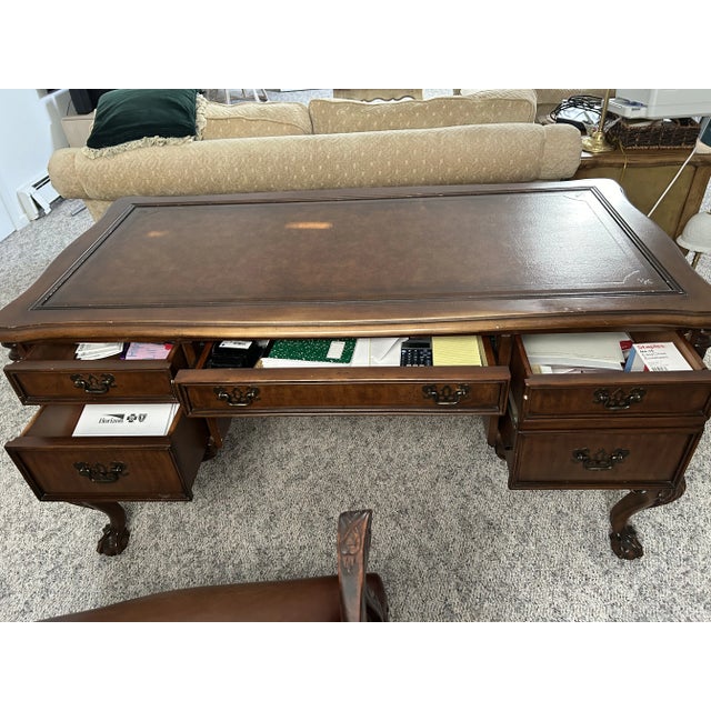 Late 20th Century Sligh Ball & Claw Desk For Sale - Image 5 of 8