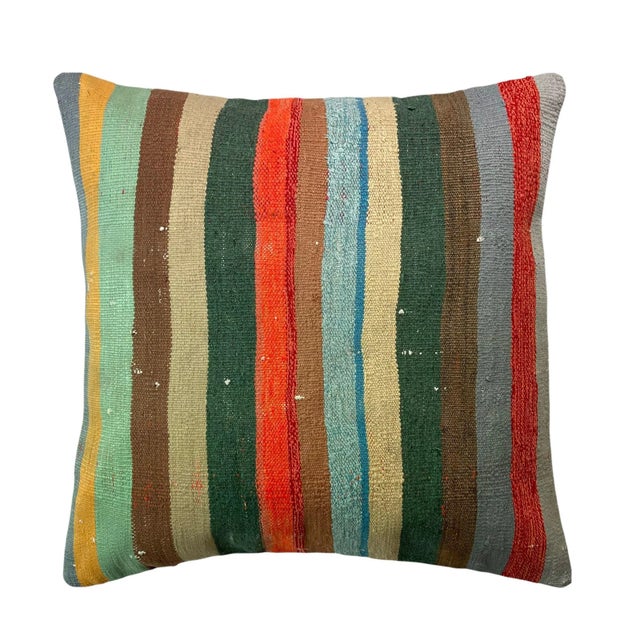 Turkish Kilim Rug Cushion Cover for Meditation Bench For Sale - Image 11 of 11