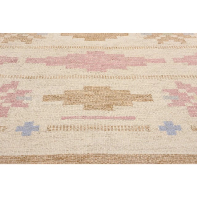 Mid 20th Century Anna-Johanna Ångström Swedish Rollakan Rug - 05'06 X 07'08 For Sale - Image 5 of 10