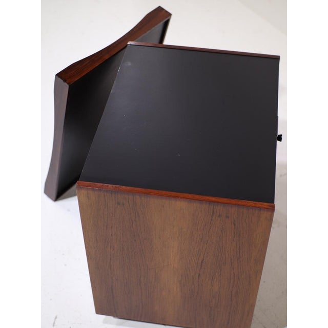 Bar Cart Serving Trolley with Tray in Rosewood, Denmark, 1960s For Sale - Image 15 of 18