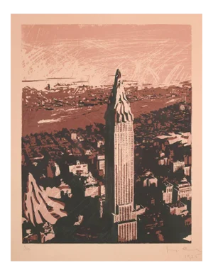 Framed Silkscreen of New York