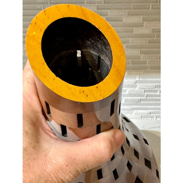 Contemporary Enormous 20" Original Joel Hunnicutt Segmented Maple Wood Open Vessel Statement Sculpture For Sale - Image 3 of 5