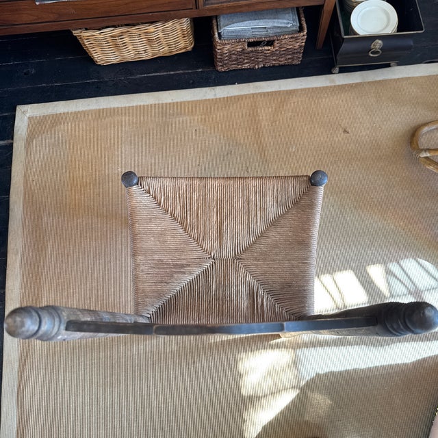 Wood Antique Ladder Back Chair For Sale - Image 7 of 8