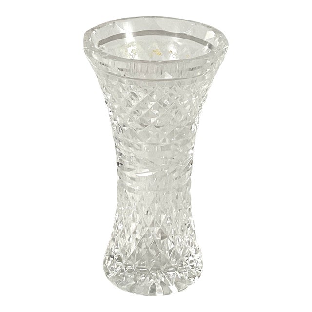 Waterford of Ireland Crystal-“Glandore”-6” Corset Vase For Sale