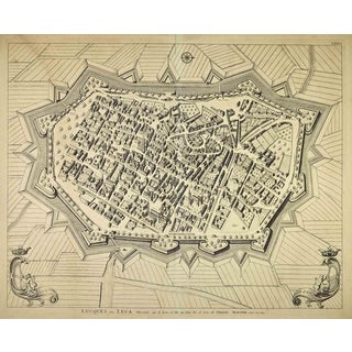 Map of Lucca Etching by Pierre Mortier, Early 18th Century For Sale