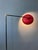 A beautiful vintage anvia floor lamp designed by dutch designer j.j.m. Hoogervorst. The lamp features a striking red metal...