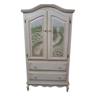 Crackle Finish Armoire For Sale