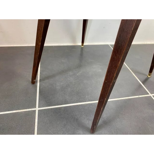 Beige Barrel Chair with Compass Feet, 1960s For Sale - Image 4 of 13