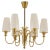 Gold Swedish Modern Chandelier in Brass and Wood from Böhlmarks, 1940s For Sale - Image 8 of 8