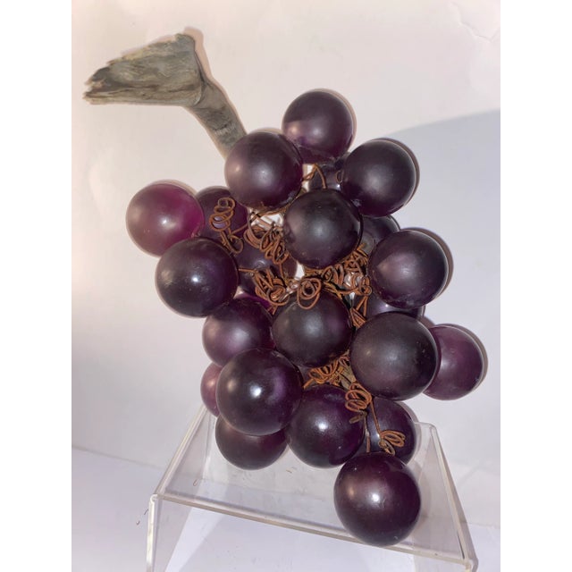 Mid-Century Modern Lucite Grapes .Vintage Lucite Grape Cluster. Lucite Grape Cluster For Sale - Image 3 of 12