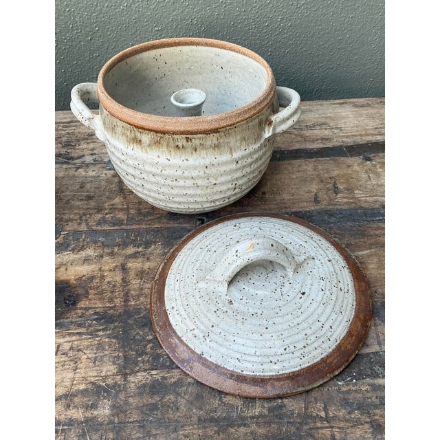 Late 20th Century Vintage Original Studio Pottery Lidded Steam Pot For Sale - Image 5 of 12