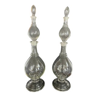 Antique (Circa 1920-1930) Apothecary Jars Owen’s Illinois/Corning Glass Circa 1940 - a Pair For Sale