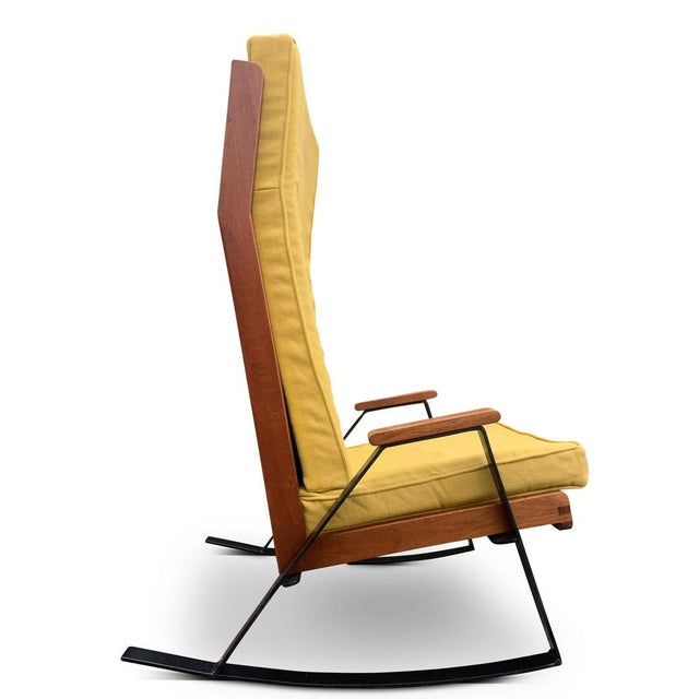 Mid-Century Teak and Ebonised Steel Shell Chairs with Upholstered Cushions in the style of Gerrit Rietveld, 1960s, Set of 2 For Sale - Image 10 of 15