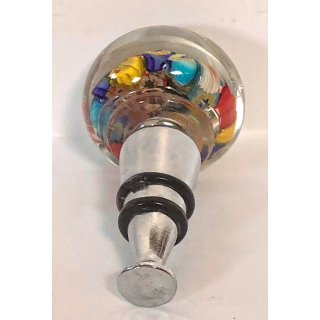 Hollywood Regency Millefiore Murano Wine Stopper For Sale - Image 3 of 4