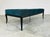 Mid-Century Modern t.h. Robsjohn-Gibbings Teal Blue Velvet Sabre Leg Bench by John Widdicomb For Sale - Image 3 of 10
