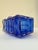 Cobalt Blue Pressed Glass Vase by Josef Schott for Smålandshyttan, Sweden, 1960s For Sale - Image 9 of 18