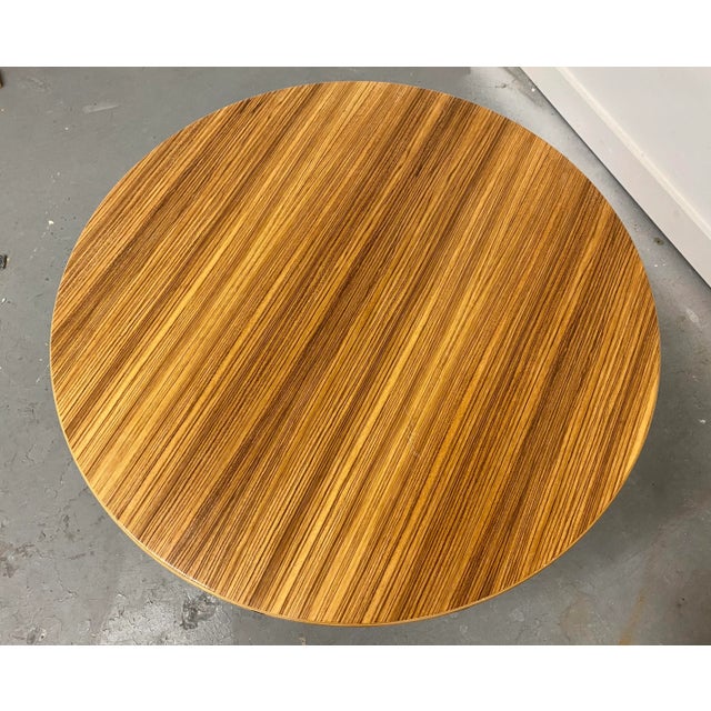 Walter Knoll Preben Fabricious & Jorge Kastholm Zebra Wood Minimalist Cocktail Table for Walter Knoll For Sale - Image 4 of 11