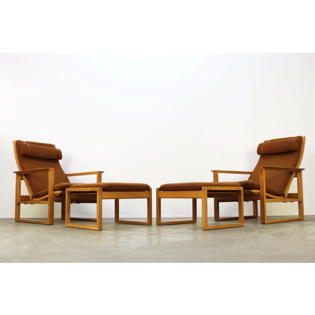 Mid-Century Modern Mid-Century Model 2254 Lounge Chairs with Ottomans by Børge Mogensen for Fredericia, Set of 4 For Sale - Image 3 of 18