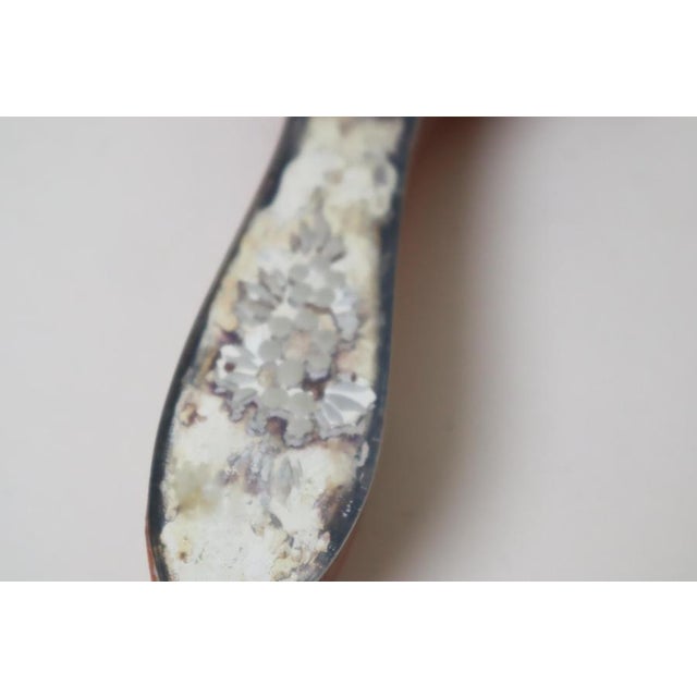 Gold Venetian Floral Murano Glass Hand Mirror, Italy, 1950s For Sale - Image 8 of 12