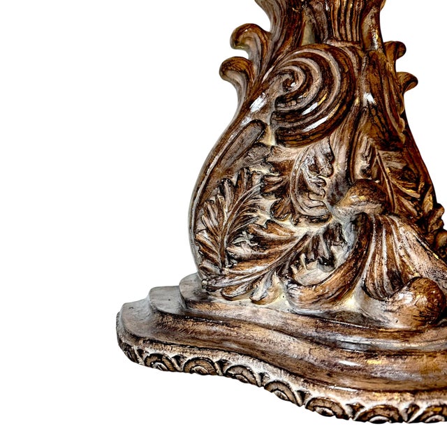 Pair or Vintage Baroque Wall Corbels • Large Acanthus Leaf Architectural Shelves For Sale - Image 15 of 18