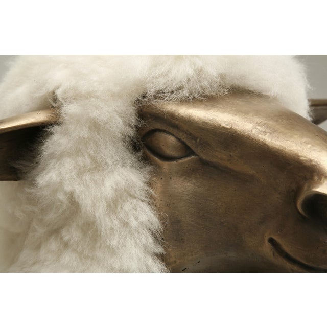 Not Yet Made - Made To Order Old Plank Solid Bronze Sheep For Sale - Image 5 of 8