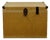 Vintage Blonde Woven Wicker Chest, Brass Clamp Hardware Storage, Coastal Trunk For Sale