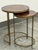 Contemporary Vintage Penn Shell Mosaic Top + Metal Nesting Tables, Pair For Sale - Image 3 of 12
